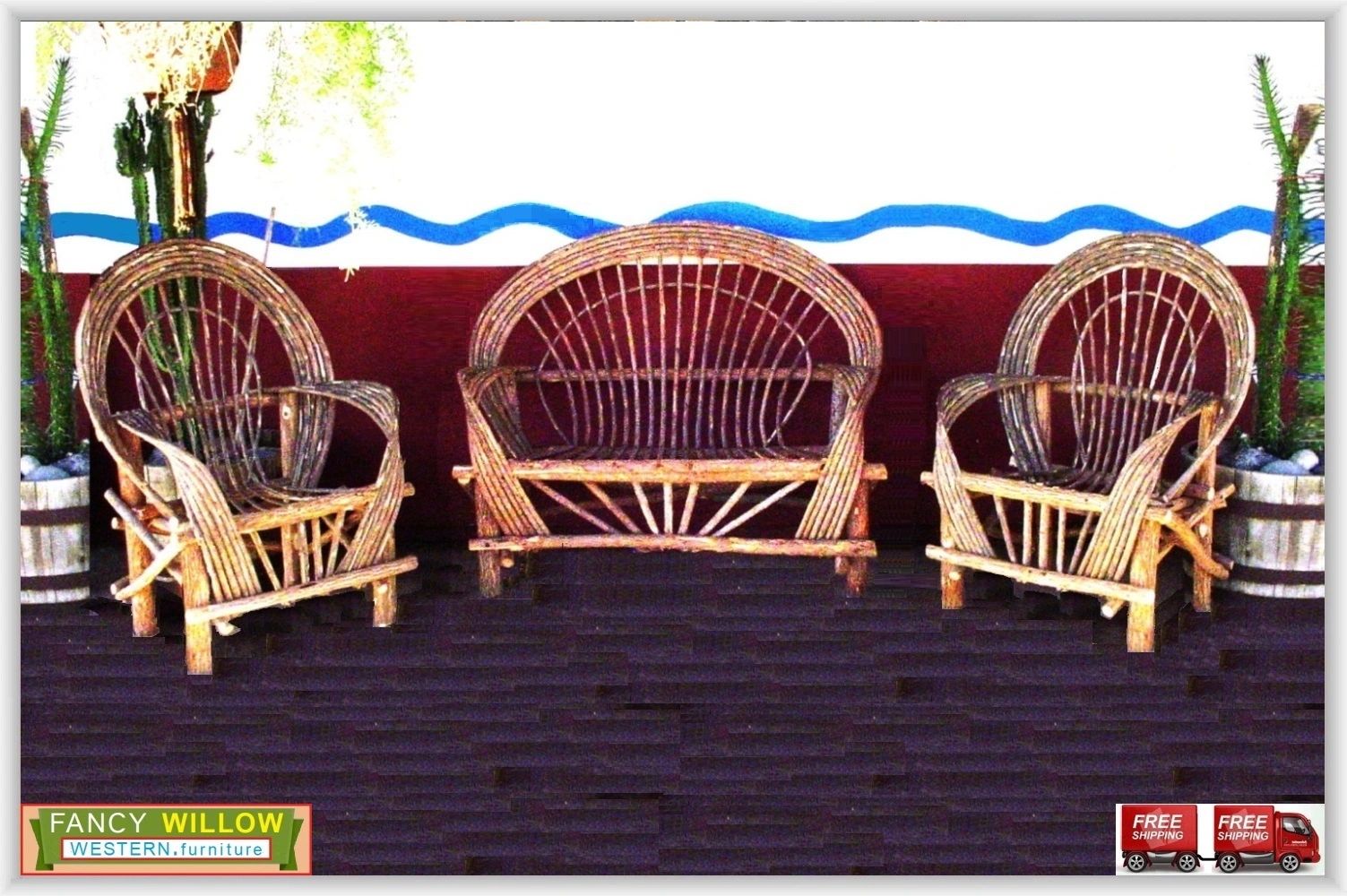 WESTERN.furniture 🪑 FancyWillow 🪑 Twig Furnishings 🪑 Handcrafted